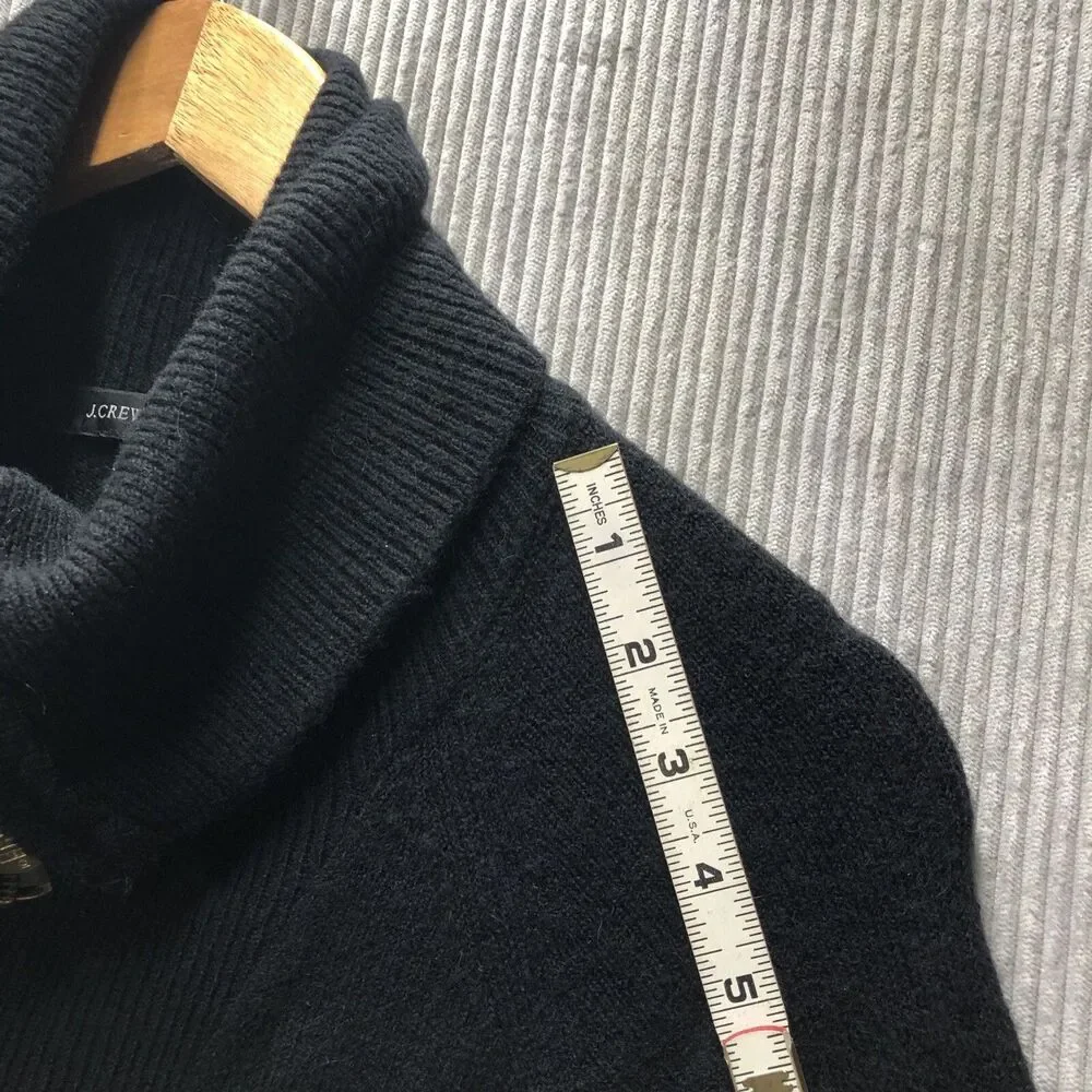 J Crew Sweater Dress Wool Zip Up Turtleneck Mini Long Sleeve Size Unknown